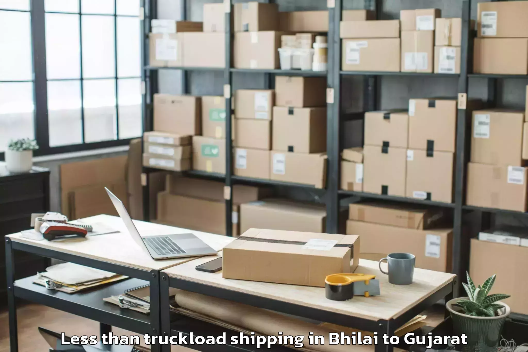 Trusted Bhilai to Sarkhej Less Than Truckload Shipping